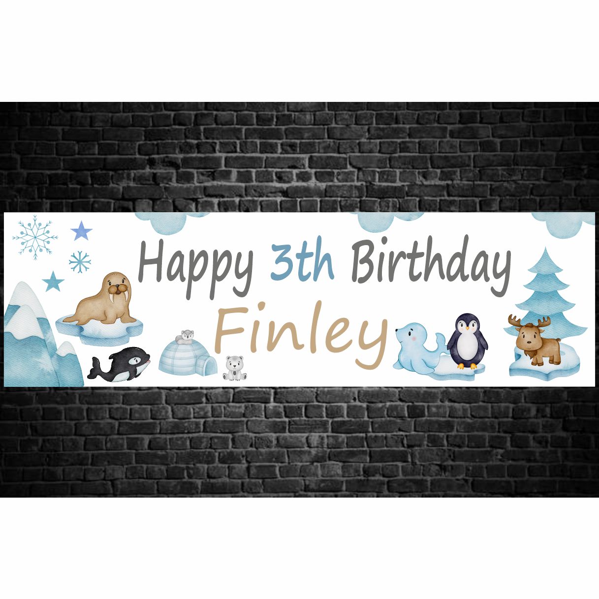 Arctic Themed Personalised Banner